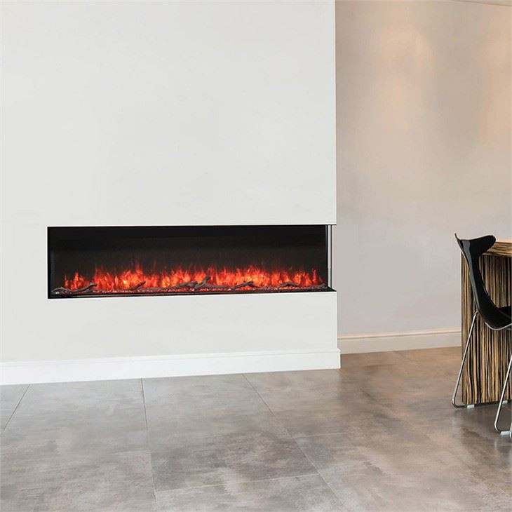 Wall Mounted 3-Sided Smart Electric Fireplace
