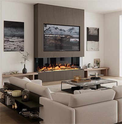 A háromoldalas elektromos kandalló főbb specifikációi